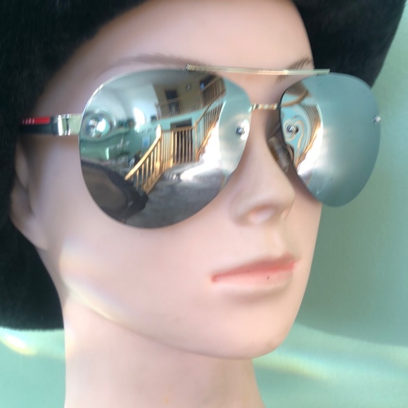 Prada, Women's Grey & Silver Tone No- Rx Sunglasses - Picture 2 of 10